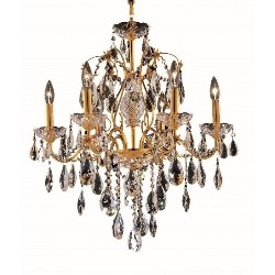 ELEGANT LIGHTING St. Francis 24" 6 Light Royal Crystal Chandelier