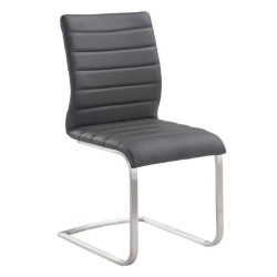 ARMEN LIVING Contemporary Plastic Side Chair - Set Of 2 - In Grey