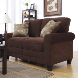 SERTA AT HOME Serta Rta Copenhagen Collection 61" Loveseat In Rye In Brown