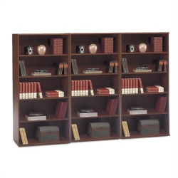 BBF Bush Business Furniture Series C 5 Shelf Wall Bookcase In Hansen Cherry