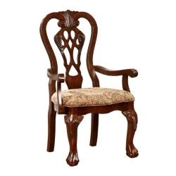 FURNITURE OF AMERICA Traditional Arm Chair - Set Of 2 - Cherry