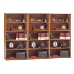 BBF Bush Business Furniture Series C 5 Shelf Wall Bookcase In Natural Cherry