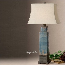 UTTERMOST Soprana Table Lamp In Distressed Glaze In Blue