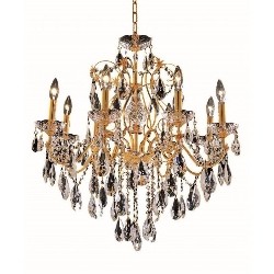 ELEGANT LIGHTING St. Francis 26" 8 Light Royal Crystal Chandelier