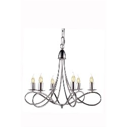 ELEGANT LIGHTING Lyndon 24" 6 Light Chandelier