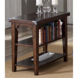 LIBERTY FURNITURE Aspen Skies Medium Wood Chair Side Table In Brown