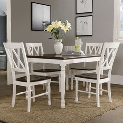 CROSLEY FURNITURE Shelby 5 Piece Dining Set In In White