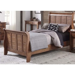 LIBERTY FURNITURE Grandpa's Cabin Full Sleigh Bed In Aged Oak