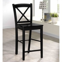 LINON X Back 30" Bar Stool In In Black