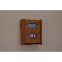 WOODEN MALLET Glove And Tissue Box Holder In Medium Oak