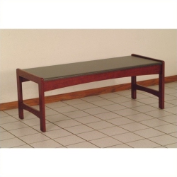 WOODEN MALLET Dakota Wave Coffee Table In In Mahogany