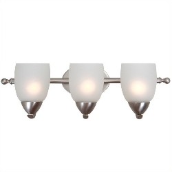 YOSEMITE HOME DECOR Mirror Lake 3 Lights Vanity Lights In Brush Nickel