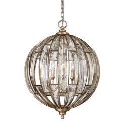 UTTERMOST Vicentina 6 Light Pendant In Burnished Champagne In Silver