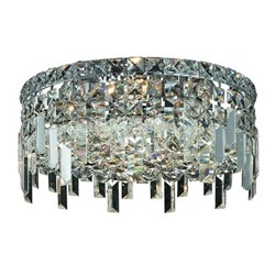 ELEGANT LIGHTING Maxime 14" 4 Light Royal Crystal Flush Mount