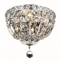 ELEGANT LIGHTING Tranquil 12" 4 Light Royal Crystal Flush Mount
