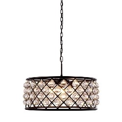 ELEGANT LIGHTING Madison 25" 6 Light Royal Crystal Pendant Lamp