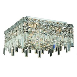 ELEGANT LIGHTING Maxime 12" 4 Light Royal Crystal Flush Mount