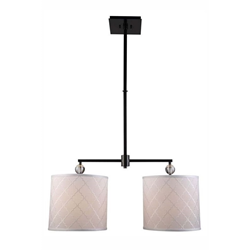 ELEGANT LIGHTING Gemma 12" 2 Light Pendant Lamp