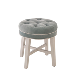 HILLSDALE Sophia Vanity Stool In Aqua In Blue