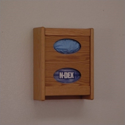 WOODEN MALLET Glove And Tissue Box Holder In Light Oak