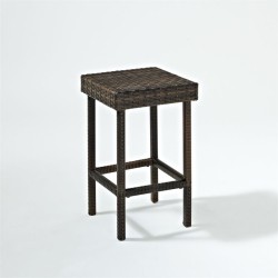 CROSLEY FURNITURE Palm Harbor Patio Wicker 24" Counter Height Stool (Set Of 2)