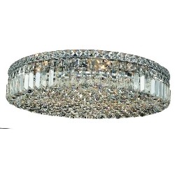 ELEGANT LIGHTING Maxime 24" 9 Light Royal Crystal Flush Mount