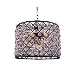 ELEGANT LIGHTING Madison 28" 8 Light Royal Crystal Pendant Lamp