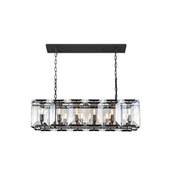 ELEGANT LIGHTING Monaco 13" 12 Light Glass Crystal Pendant Lamp