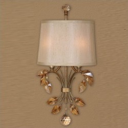 UTTERMOST Alenya 2 Light Metal Wall Sconce In Burnished In Gold