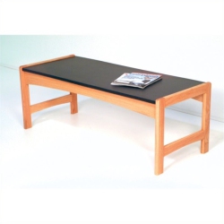WOODEN MALLET Dakota Wave Coffee Table In Light Oak