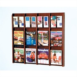 WOODEN MALLET Literature Display With Optional Floor Stand In In Mahogany