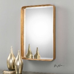 UTTERMOST Crofton Antique Mirror In Gold