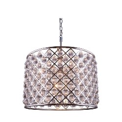 ELEGANT LIGHTING Madison 28" 8 Light Royal Crystal Pendant Lamp