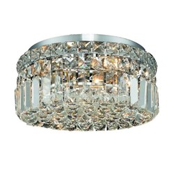 ELEGANT LIGHTING Maxime 12" 4 Light Royal Crystal Flush Mount