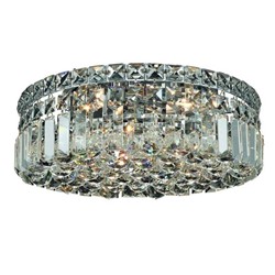 ELEGANT LIGHTING Maxime 14" 4 Light Royal Crystal Flush Mount
