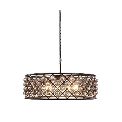 ELEGANT LIGHTING Madison 32" 8 Light Royal Crystal Pendant Lamp