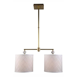ELEGANT LIGHTING Gemma 12" 2 Light Pendant Lamp