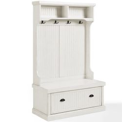 CROSLEY FURNITURE Seaside Hall Tree In In White