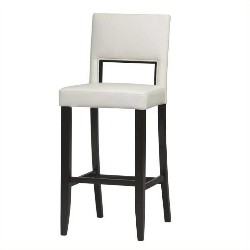 LINON Contemporary Bar Stool Chair - Set Of 1 - Off White; Offwhite