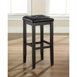 CROSLEY FURNITURE 29" Upholstered Square Bar Stool In (Set Of 2) In Black