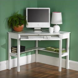 SOUTHERN ENTERPRISES Sei Furniture Alexander Corner Computer Desk In In White