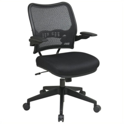 OFFICE STAR Deluxe Fabric Chair With Airgrid Back And Mesh Seat In Black
