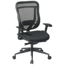 OFFICE STAR Big And Tall Executive High Back Chair With Breathable Mesh In Gun Metal In Black