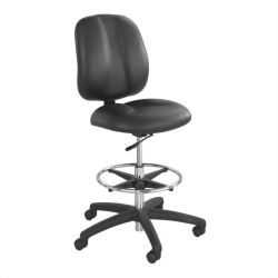 SAFCO Apprentice Ii Extended Height Vinyl Drafting Chair In In Black