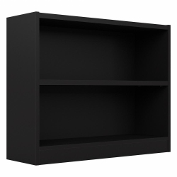 BUSH Furniture Universal 2 Shelf Wood Bookcase In Classic In Black
