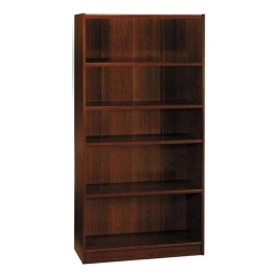 BUSH Furniture Universal 5 Shelf Wooden Bookcase In Vogue Cherry