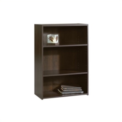SAUDER Beginnings Modern Engineered Wood 3-Shelf Bookcase In Cinnamon Cherry