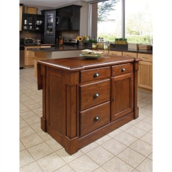 HOMESTYLES Aspen Wood Kitchen Island In In Brown