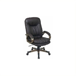 OFFICE STAR Executive Bonded Leather Office Chair In Espresso