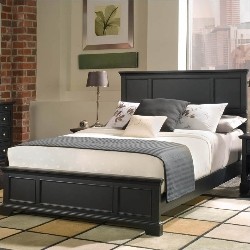 HOME STYLES Bedford Queen Wood Panel Bed 3 Piece Bedroom Set In Ebony